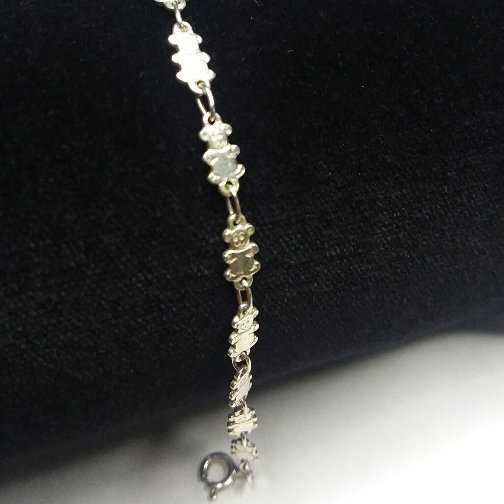 vintage teddy bear bracelet